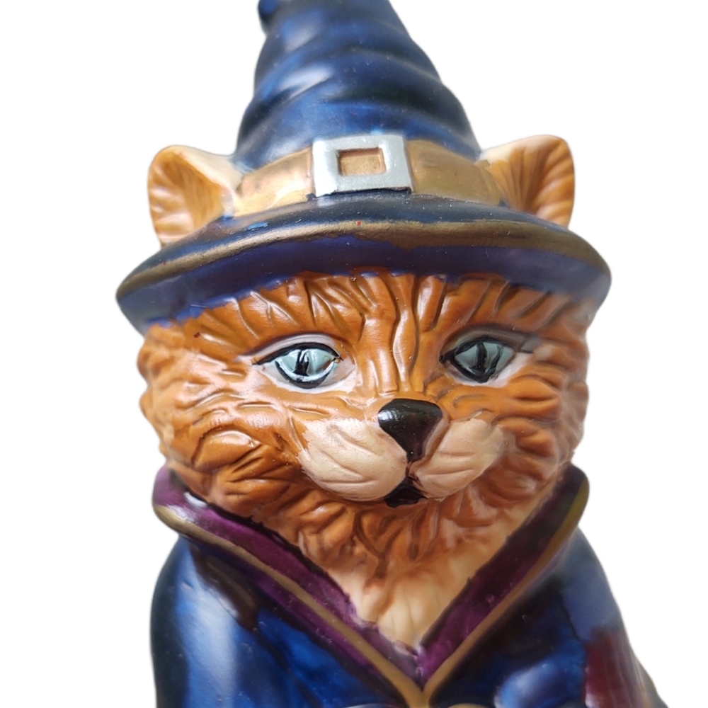 PartyLite Abracadandle Halloween Cats Tealight Candle Holder Ginger Orange Kitty - Picture 4 of 9